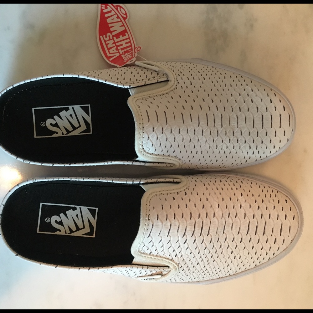 NWT slip on snakeskin Vans